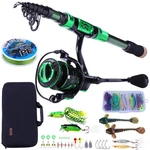 Sports 2.1M Green Fishing Rod Reel Combo With Carrier Bag And Accessories. Fixed Price $95.59.