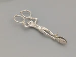 Novelty Sterling Silver Harlequin Sugar Nippers By William Theobalds 1839. Fixed Price $477.30.