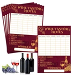 30 Pcs Wine Tasting Scorecards 7.09X4.9 Inch Notes Thick Cardstock Event. Fixed Price $18.96.