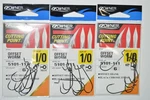 3 Packs Owner Cutting Point Offset Worm Hook 1/0 5101-111 Black Chrome Finish. Fixed Price $13.95.