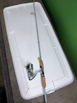 Pflueger Lady Trion Spinning Combo 6FT 6IN 2 Blue Fishing Rod. Fixed Price $65.00.