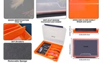 Aventik Fishing Tackle Box Slit Foam Case Jig Head Hooks Spinners Spoons Sto. Fixed Price $27.00.