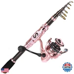 Sougayilang Telescopic Fishing Rod And Reel Combo Collapsible Travel. Fixed Price $73.57.
