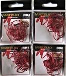 100 (4X25) Matzuo Fishing 140062 Red Sickle Baitholder Hooks Size 1,2,4,6,8. Fixed Price $13.99.