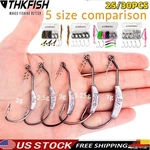 25PCS Fishing Hooks Weighted Swimbait Sizes For Soft Plastics Worm. Fixed Price $15.99.