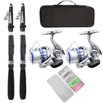 Fishing Pole Combo SET,2.1M/6.89FT 2PCS Collapsible Rods Spinning Reels .... Fixed Price $78.97.