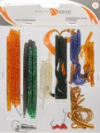 South Bend Fishing 42-PIECE Bass Lure Kit W/worms Shads Hooks Sinkers Beads. Fixed Price $10.99.