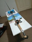Baitcasting Fishing Rod Daiwa Turbo 6' Med 8-16LB And Reel Bass Pro Shop. Fixed Price $52.00.