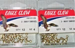 24 Eagle Claw Brass 3 Way Swivels Sz CB01251-004. Fixed Price $7.95.
