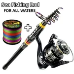 New Spinning Fishing Rod And Reel Combo 1.8-3.6M Carbon Fiber Sea Pole 5.2:1. Fixed Price $55.00.