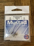 Mustad Round Bend Treble Hook Size 16. Fixed Price $88.77.