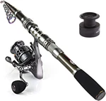 Carbon Fiber Telescopic Fishing Rod Reel Combo With Accessories. Fixed Price $79.99.