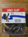 Eagle Claw 084F-2 Plain Shank Size Fishhooks Fishing Hooks, 50 Qty Freshwater. Fixed Price $7.95.