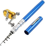Jatzde Mini Portable Pocket Rod Pen Aluminum Alloy Fishing Pole Reel. Fixed Price $22.99.