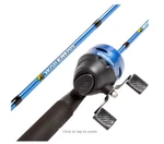 Wakeman 2-PIECE Rod And Reel Fishing Pole Sapphire Blue Metallic. Fixed Price $23.98.