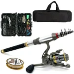 Telescopic Fishing Rod Sea Saltwater Spinning Pole Reel Combo 100M Line Full Kit. Fixed Price $41.31.