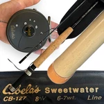 Vtg Cabelas Sweetwater 8.5' Rod Cahill Reel 2PC Fly Fishing Case Combo 6-7WT Usa. Fixed Price $98.43.