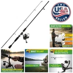 Durable 2-PIECE Fishing Rod And Reel Set For Bass Trout 5.2:1 Gear Ratio. Fixed Price $41.99.
