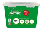Fitec RS750 Super Spreader 4.5' X 3/8" Mesh Fishing Cast Net, Clear Mono, 3/4 Lb. Fixed Price $29.89.