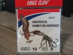 10 Eagle Claw 214A Size 8 Bronze Aberdeen Light Wire Crappie Pan Fish Hooks. Fixed Price $7.88.