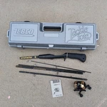 Zebco Tackle Tote Fishing Rod And Reel Omega 171 Spin Cast 5-PIECE Travel. Fixed Price $79.99.