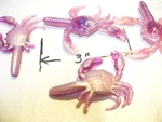 20 Crab Soft Plastic 3D Fishing Baits 3" Un-rigged Light And Dark Perple. Fixed Price $12.99.