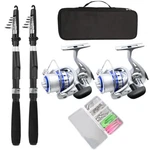 Fishing Pole Combo SET,2.1M/6.89FT 2PCS Collapsible Rods Spinning Reels Mon. Fixed Price $191.24.