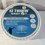 Fitec 10143 Throw Clear 4' Radius 3/8" Mesh Triple Tied EZ-750 Cast Net. Fixed Price $29.99.