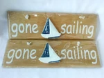 Plaque Gone Sailing Beach Wooden Seaside Coastal Nautical Wall Sign New. Fixed Price $17.99.
