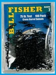 Bill Fisher Black Crane Swivels Pack, Size 7, 75LB Test #R7-100 Free Ship!. Fixed Price $13.99.