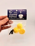 Set Of 6 Vintage Zych Crappie Popper Float Plastilite 3 Yellow Foam Bobbers. Fixed Price $17.10.