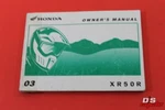 Oem Honda 2003 XR50R Owner's Manual 31GEL630. Fixed Price $11.95.