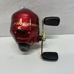 Shakespeare Firebird 10 Spincast Reel Red/black/gold, 3.4:1, 90 YD/8 Lb. Fixed Price $10.99.