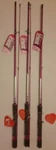 Lot 3 Casting Zebco Authentic Series Medium 6" Foot 2-PIECE Rods Lady Pink. Fixed Price $34.99.